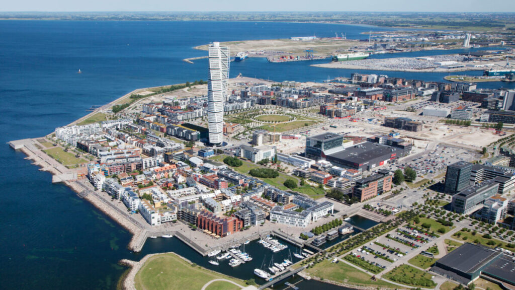 Vy över Västra Hamnen i Malmö